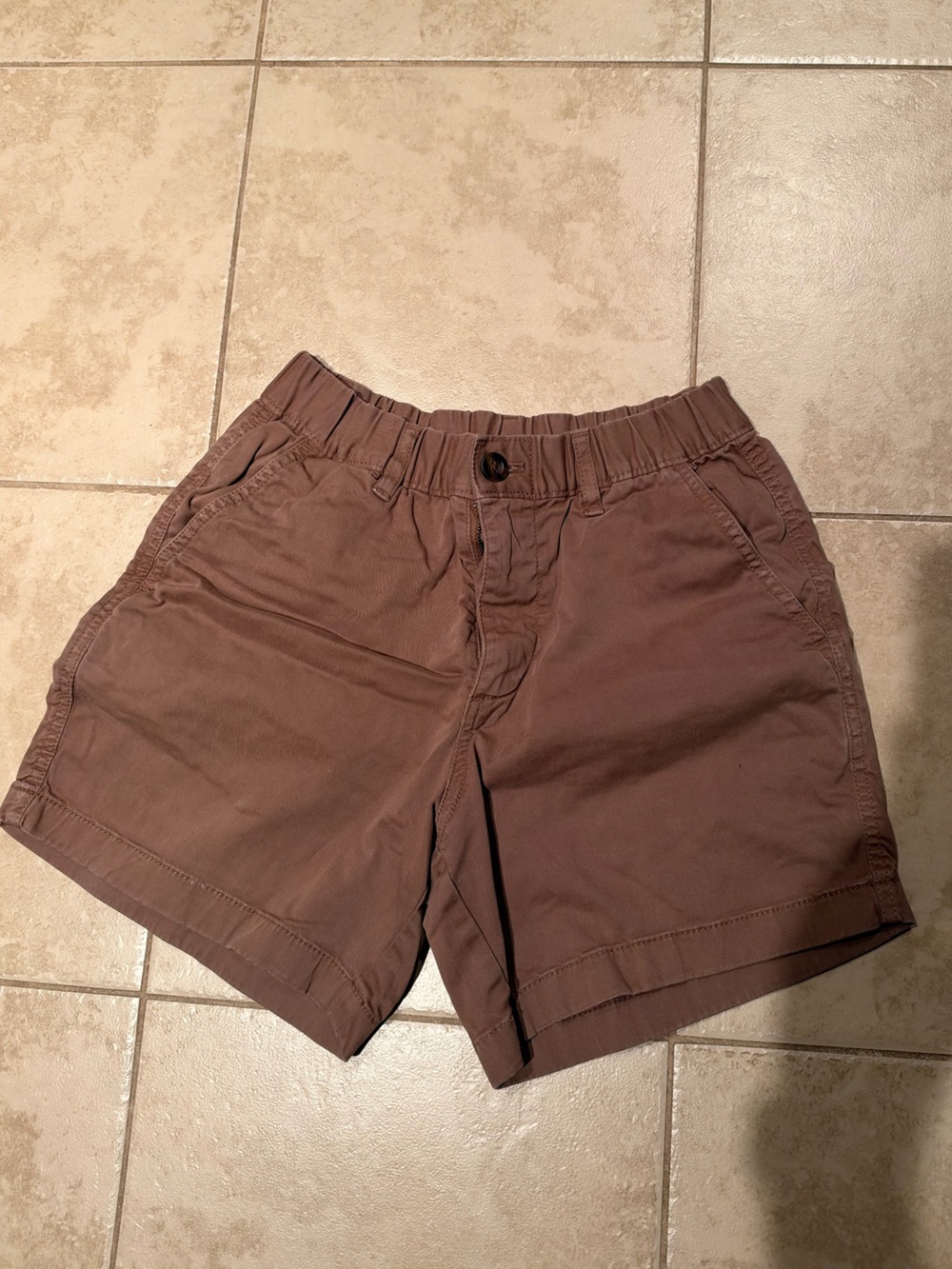 Bearbottom Men’s Casual Elastic Waist Brown Shorts